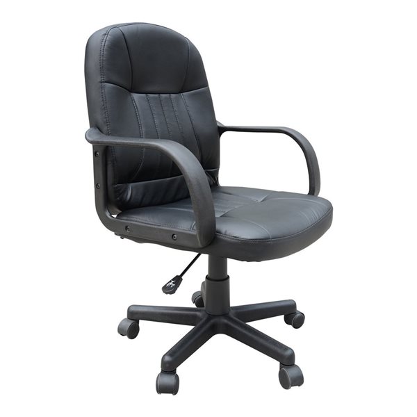 HomCom Contemporary Black Adjustable Height Swivel Office Chair