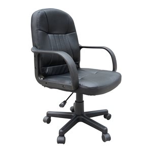 HomCom Contemporary Black Adjustable Height Swivel Office Chair