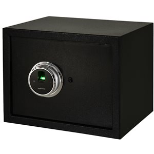 HomCom Black Steel Freestanding Fingerprint with Removable Shelf