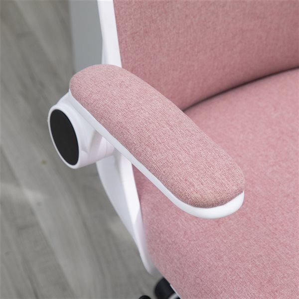 Vinsetto Contemporary Pink Adjustable Height Swivel Office Chair