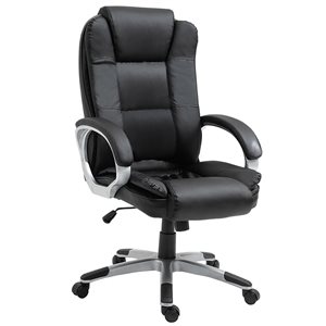 Chaise de bureau contemporaine Vinsetto pivotante noire à hauteur réglable