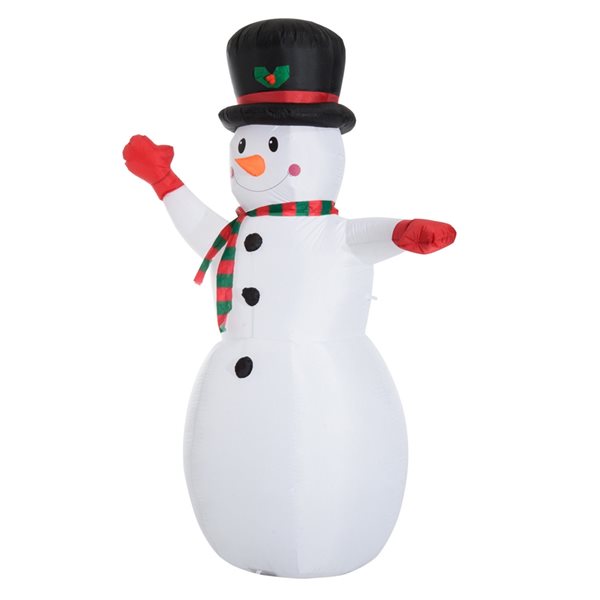 HomCom 94.5-in LED Christmas Snowman Inflatable