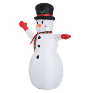 Bonhomme de neige de Noël gonflable avec DEL par HomCom de 94,5 po