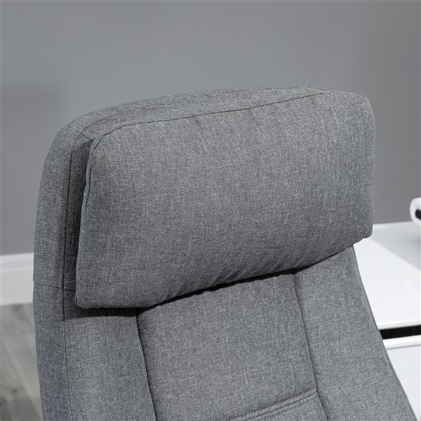 Vinsetto Grey Contemporary Adjustable Height Swivel Ergonomic Office Chair with Massage Feature