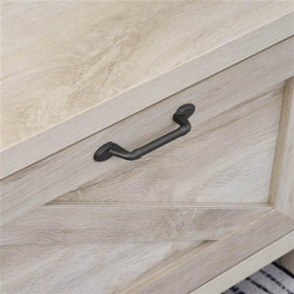 HOMCOM White Oak Composite Coffee Table with Drawer