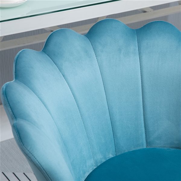 HOMCOM Blue Contemporary Adjustable Height Swivel Office Chair