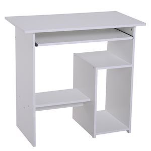 HomCom 31.5-in White Modern/Contemporary Computer Desk