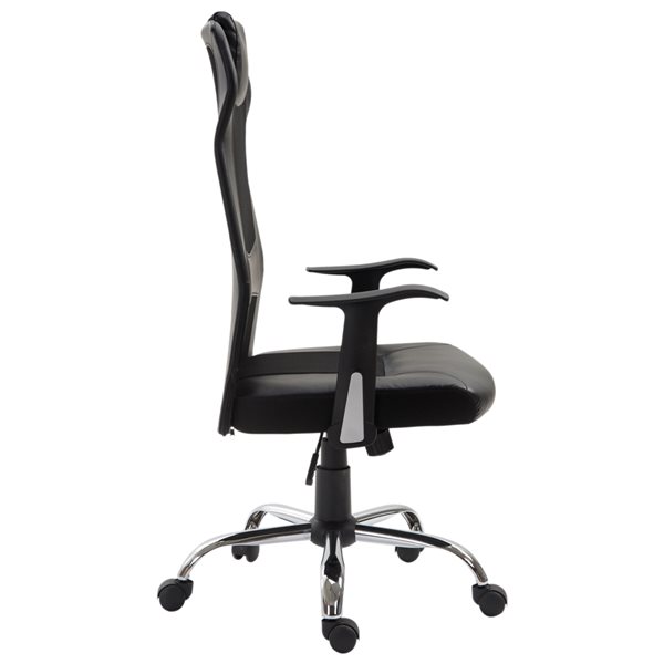 Chaise de bureau contemporaine Vinsetto noire pivotante à hauteur réglable