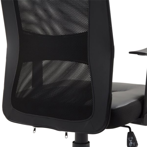 Chaise de bureau contemporaine Vinsetto noire pivotante à hauteur réglable