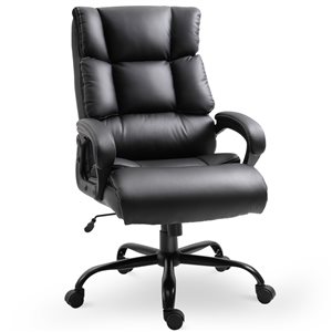 Vinsetto Contemporary Swivel Adjustable Height Ergonomic Black Office Chair