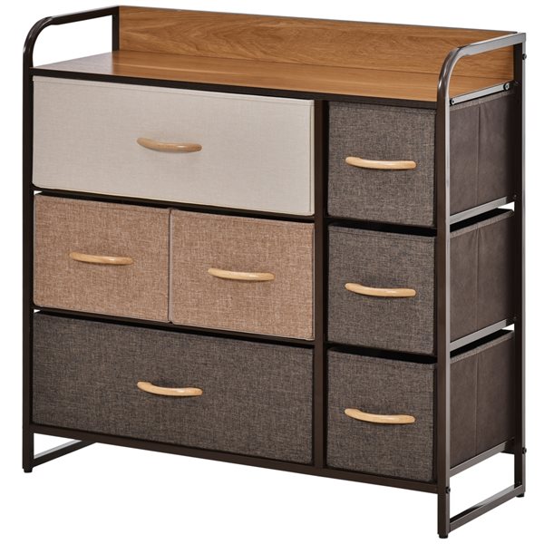HOMCOM Multicolour 7-Drawer Standard Chest
