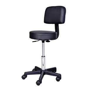 HomCom Modern Black Faux Leather Adjustable Chair
