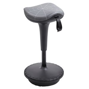 Vinsetto Grey Contemporary Adjustable Height Swivel Stool