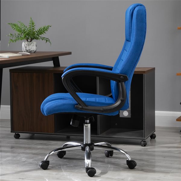 Vinsetto Blue Contemporary Adjustable Height Swivel Office Chair
