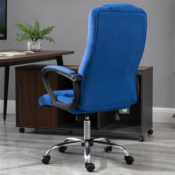 Vinsetto Blue Contemporary Adjustable Height Swivel Office Chair
