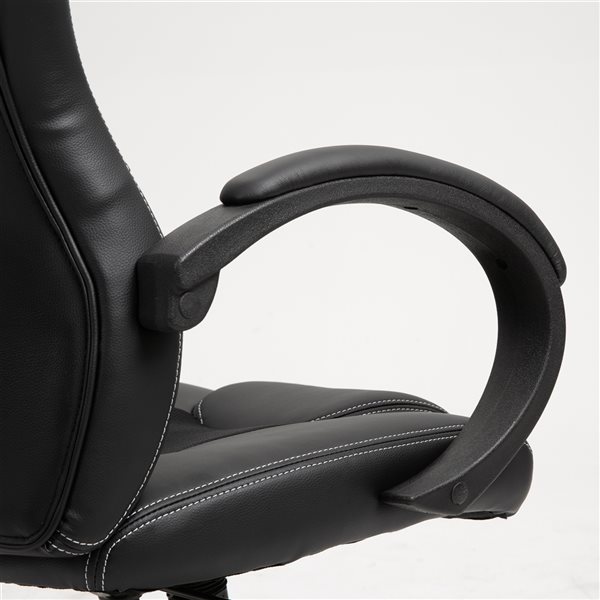 Chaise de jeu contemporaine HomCom noire pivotante à hauteur réglable