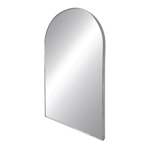 Hudson Home Lily 38-in L x 22-in W Arch Chrome Framed Wall Mirror