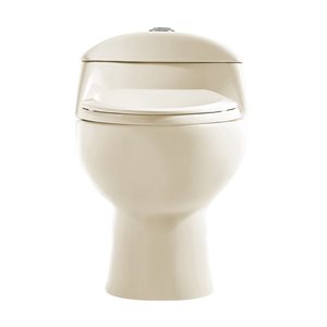 Swiss Madison Chateau Bisque Porcelain Dual-Flush Toilet Bowl with Soft-Close Seat