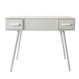 Danawares 39.4-in White Modern/Contemporary Desk with Mirror