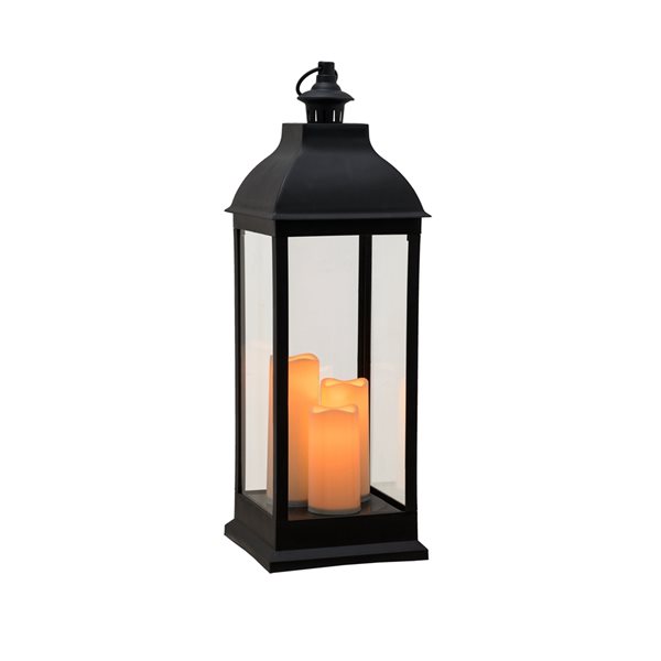 black plastic lantern