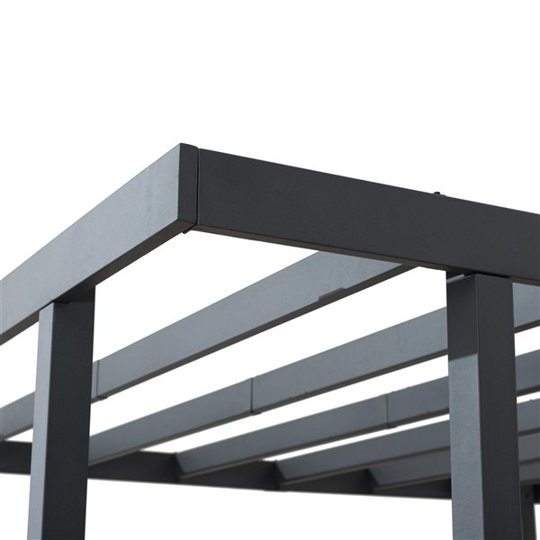 Sunjoy Marbella 10-ft x 12-ft Black Steel Freestanding Pergola