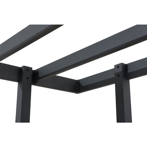 Sunjoy Marbella 10-ft x 12-ft Black Steel Freestanding Pergola