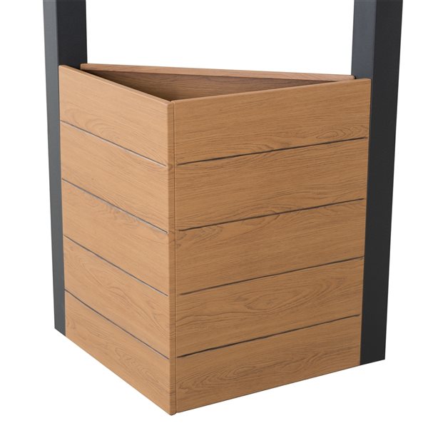 Sunjoy Marbella 10-ft x 12-ft Black Steel Freestanding Pergola