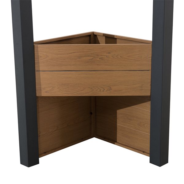 Sunjoy Marbella 10-ft x 12-ft Black Steel Freestanding Pergola