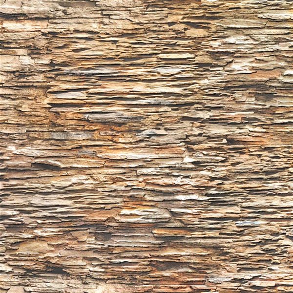 Dundee Deco Falkirk Renfrew Brown Faux Slate 3.1-ft x 2.1-ft PVC 3D Wall Panel