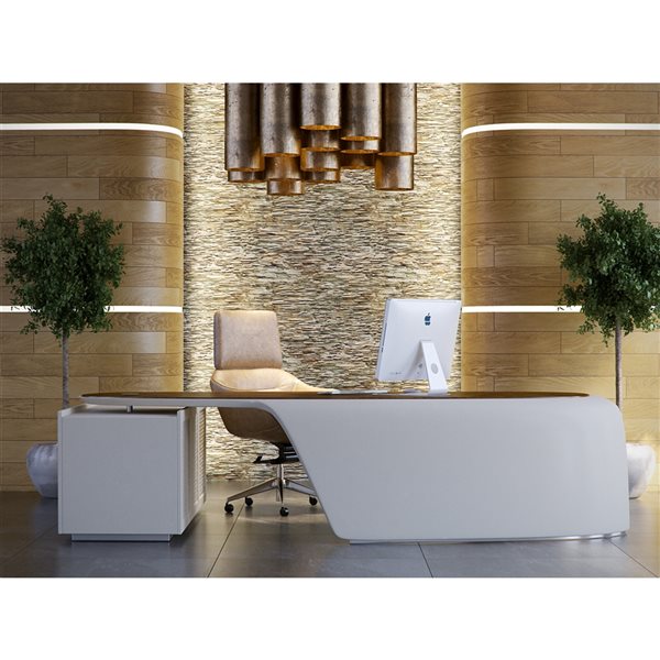 Dundee Deco Falkirk Renfrew Beige Faux Slate 3.1-ft x 2.1-ft PVC 3D Wall Panel - 10-Pack