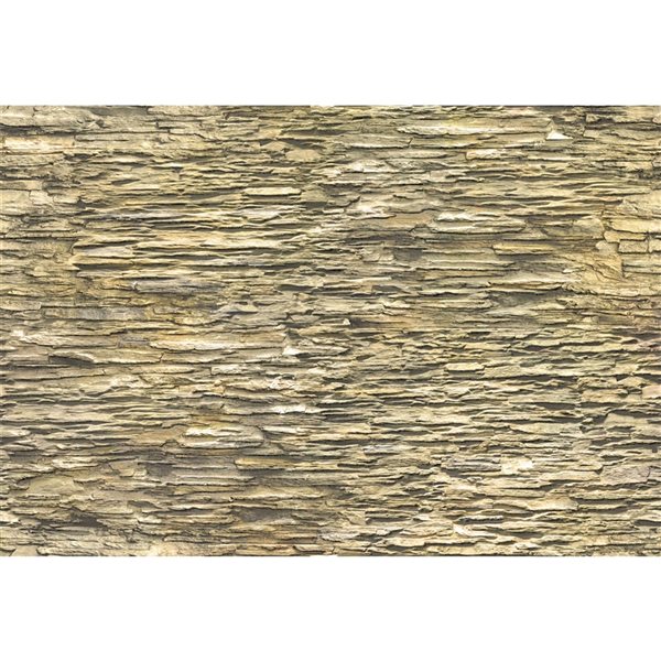 Dundee Deco Falkirk Renfrew Beige Faux Slate 3.1-ft x 2.1-ft PVC 3D Wall Panel