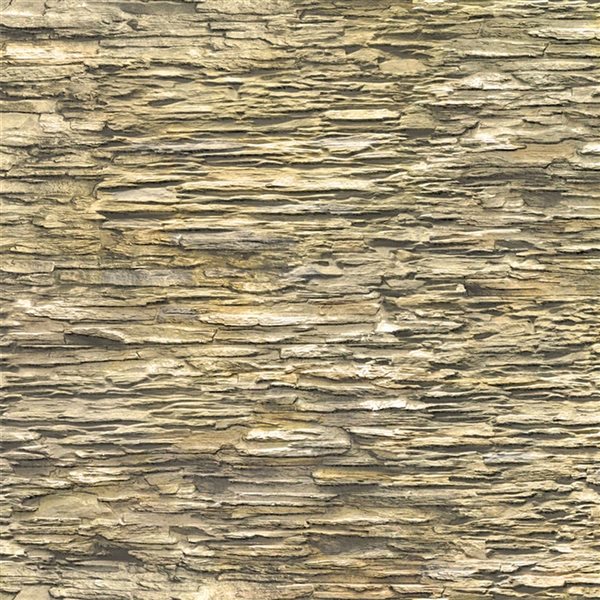 Dundee Deco Falkirk Renfrew Beige Faux Slate 3.1-ft x 2.1-ft PVC 3D Wall Panel