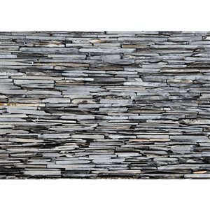 Dundee Deco 11-ft 10-in x 8-ft 10-in Strippable Washable Grey Stone Mural