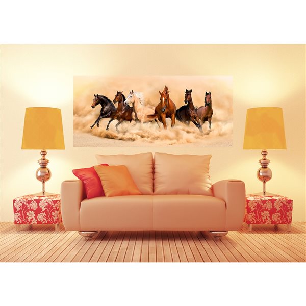 Dundee Deco 6-ft 8-in x 3-ft Strippable Washable Horse Herd Mural