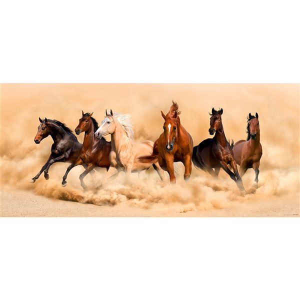 Dundee Deco 6-ft 8-in x 3-ft Strippable Washable Horse Herd Mural