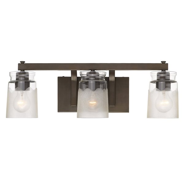 Golden Lighting Travers 3-Light Vanity Light in Rubbed Bronze