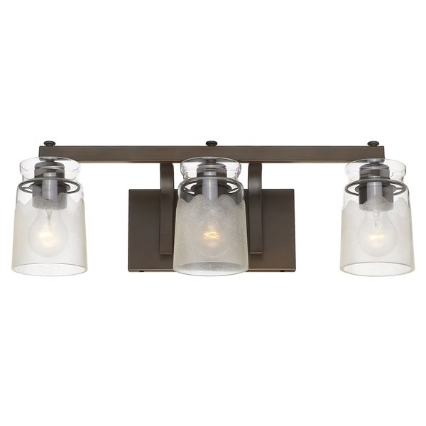 Golden Lighting Travers 3-Light Vanity Light in Rubbed Bronze