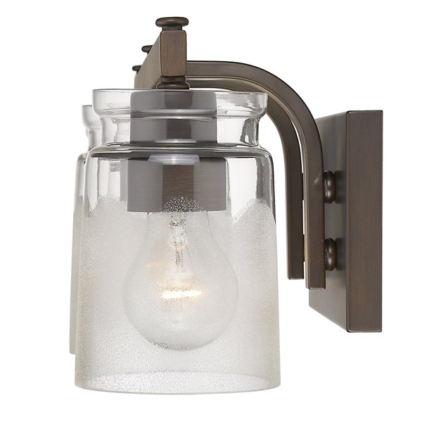 Golden Lighting Travers 3-Light Vanity Light in Rubbed Bronze