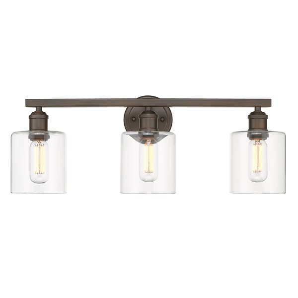 Golden Lighting Fisher 3-Light Rubbed Bronze Vanity Light