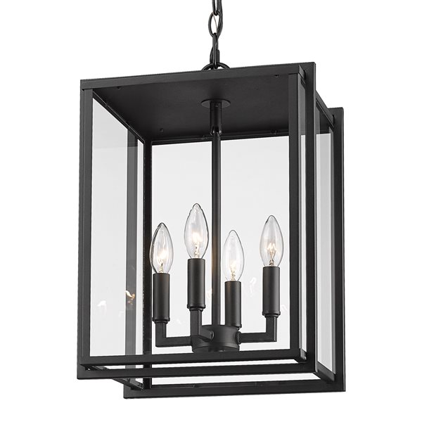 Golden Lighting Tribeca Natural Black Modern/Contemporary Pendant Light