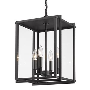 Golden Lighting Tribeca Natural Black Modern/Contemporary Pendant Light