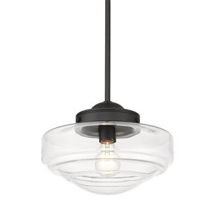 Luminaire suspendu moderne/contemporain Nash par Golden Lighting, noir mat