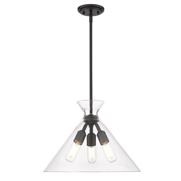 Luminaire suspendu moderne/contemporain Malta par Golden Lighting, noir mat