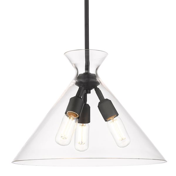 Luminaire suspendu moderne/contemporain Malta par Golden Lighting, noir mat