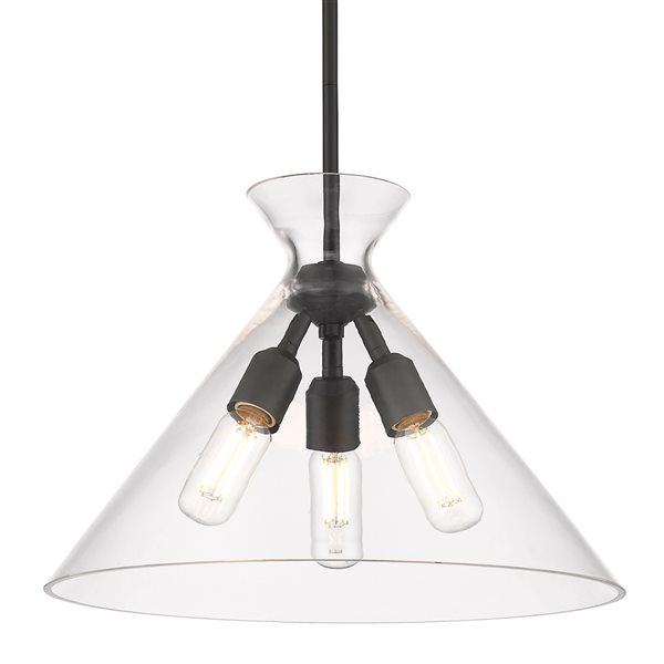 Luminaire suspendu moderne/contemporain Malta par Golden Lighting, noir mat