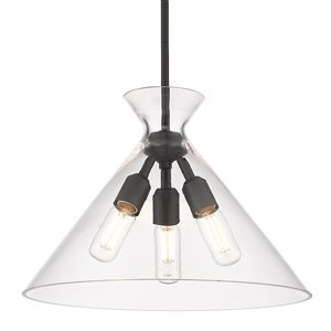 Luminaire suspendu moderne/contemporain Malta par Golden Lighting, noir mat