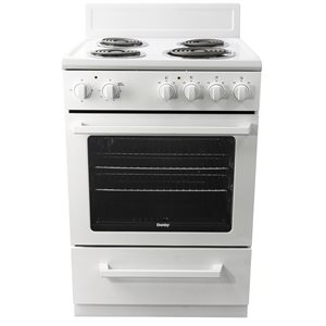 Danby 24-in Coil Surface 4 Elements Convection Oven Freestanding Electric Range in White