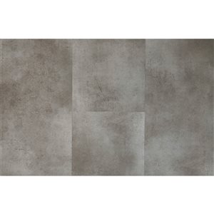 Carreaux de revêtement de sol en vinyle de luxe par Home Inspired Floors de 12 po x 24 po, gris pierre, 9 mcx