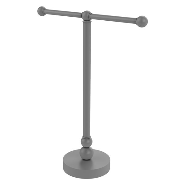 Allied Brass Bolero Freestanding Countertop Towel Ring - Matte Grey
