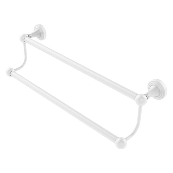Allied Brass Sag Harbor 30-in Double Matte White Wall Mount Double Towel Bar